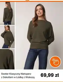 Born2be Sweter klasyczny nietoperz z dekoltem w łódkę z wiskozą born2be oferta