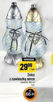 Polomarket Znicz z zawieszką serce 36,5 cm oferta