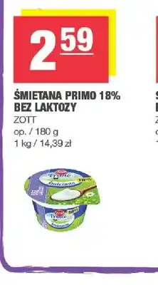 Spar Śmietana Primo bez laktozy Zott 18% oferta