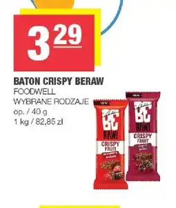 Spar Baton Crispy BeRAW Strawberry Brownie Foodwell oferta