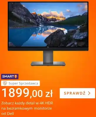 Monitor bezramkowy 4K Hdr Dell