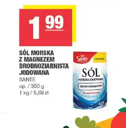 Spar Sól morska z magnezem drobnoziarnista jodowana Sante oferta
