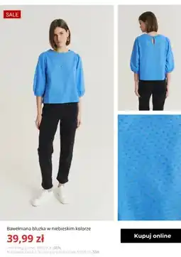 Greenpoint Bawełniana bluzka w niebieskim kolorze Greenpoint oferta