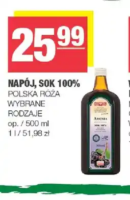 Spar Napój, sok Polska Róża 100% oferta