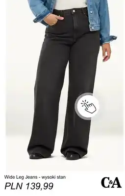 C&A Wide Leg Jeans - wysoki stan oferta
