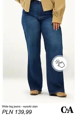 C&A Wide leg jeans - wysoki stan oferta