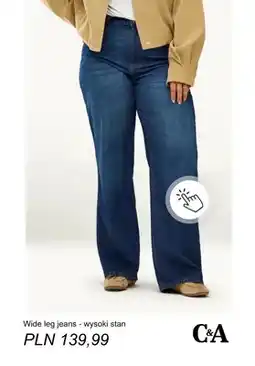 C&A Wide leg jeans - wysoki stan C & A oferta