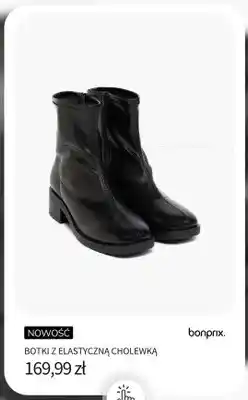 BonPrix Botki z elastyczną cholewką Bonprix oferta