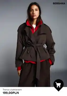 Bershka Trencz z kołnierzem Bershka oferta