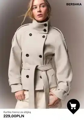 Kurtka trencz ze stójką Bershka