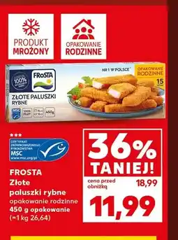 Kaufland Złote paluszki rybne opakowanie rodzinne Frosta oferta