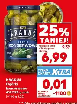 Kaufland Ogórki konserwowe Krakus oferta