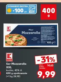 Kaufland Ser mozzarella XXL kostka K-Classic 45% oferta