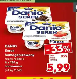 Kaufland Serek homogenizowany Danio 4-pak oferta