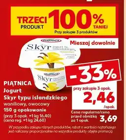 Kaufland Jogurt Skyr typu islandzkiego waniliowy Piątnica oferta