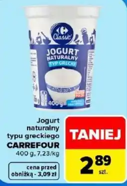 Carrefour Jogurt naturalny typu greckiego Carrefour oferta