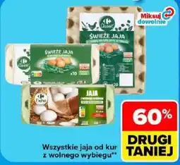 Carrefour Świeże Jaja z wolnego wybiegu oferta