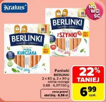Carrefour Parówki BERLINKI oferta