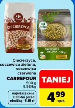 Carrefour Ciecierzyca, soczewica zielona, soczewica czerwona oferta