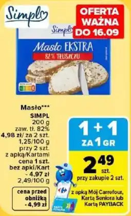 Carrefour Masło EKSTRA SIMPL oferta