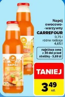 Carrefour Napój owocowo-warzywny Carrefour oferta