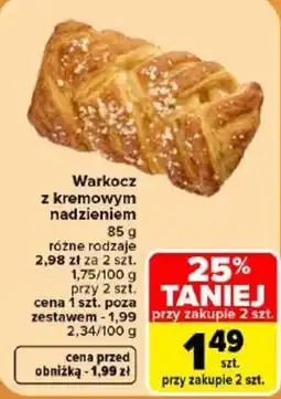 Carrefour Warkocz z kremowym nadzieniem oferta