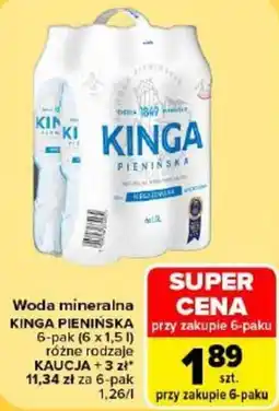 Carrefour Woda mineralna KINGA PIENIŃSKA oferta