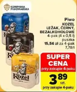 Carrefour Piwo Kozel Leżak, Černý, Bezalkoholowe oferta