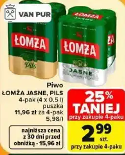 Carrefour Piwo Łomża Jasne, Pils oferta