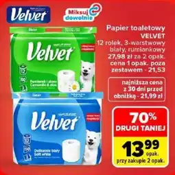 Carrefour Papier toaletowy VELVET oferta