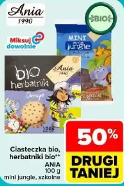 Carrefour Ciasteczka bio, herbatniki bio ania oferta