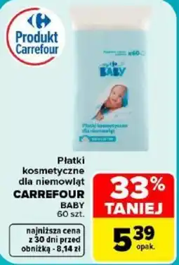 Carrefour Płatki kosmetyczne dla niemowląt CARREFOUR BABY oferta