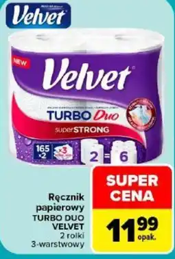 Carrefour Ręcznik papierowy TURBO DUO VELVET oferta