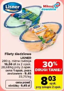 Carrefour Filety śledziowe LISNER oferta