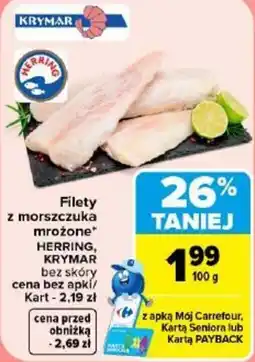Carrefour Filety z morszczuka mrożone HERRING KRYMAR oferta