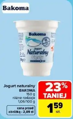 Carrefour Jogurt naturalny Bakoma oferta