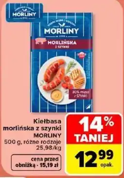 Carrefour Kiełbasa morlińska z szynki MORLINY oferta