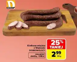 Carrefour Kiełbasa wiejska z Wadowic Dobrowolscy oferta