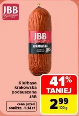 Carrefour Kiełbasa krakowska podsuszana JBB oferta