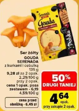 Carrefour Ser żółty Gouda Serenada z kurkami i cebulką oferta