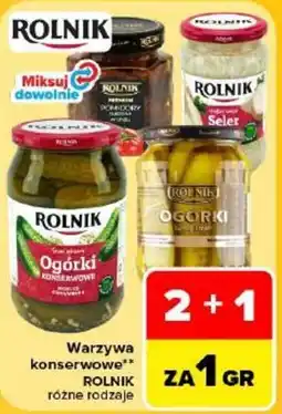 Carrefour Warzywa konserwowe ROLNIK różne rodzaje oferta
