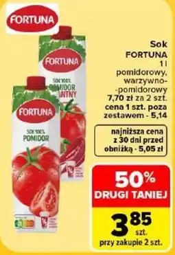 Carrefour Sok FORTUNA pomidorowy, warzywno-pomidorowy oferta