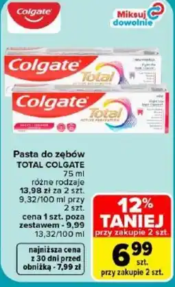 Carrefour Pasta do zębów TOTAL COLGATE oferta
