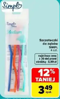 Carrefour Szczoteczki do zębów SIMPL Medium oferta