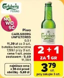 Carrefour Piwo Carlsberg Unfiltered oferta