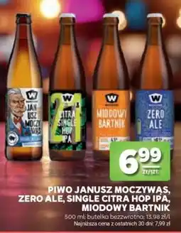 Stokrotka Market Piwo Janusz Moczywąs, Zero Ale, Single Citra Hop IPA, Miodowy Bartnik oferta