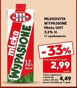 Kaufland MLEKOVITA WYPASIONE Mleko UHT 3,2% tł oferta