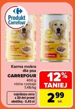 Carrefour Karma mokra dla psa Carrefóur oferta
