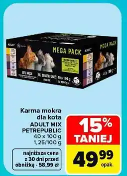 Carrefour Karma mokra dla kota ADULT MIX PETREPUBLIC oferta