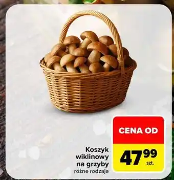 Koszyk wiklinowy na grzyby